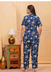 Comfortable Floral Print Night Suit Set