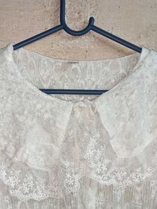 Partywear Vintage Lace Blouse Shirt Sheer