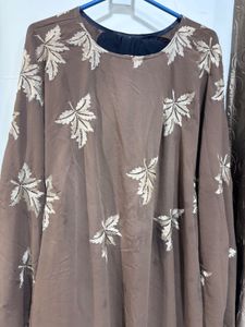 Elegant Brown Embroidered Kurta
