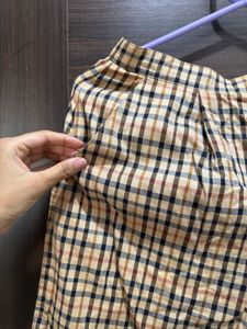 Skin Checks Short Type Skirts