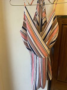 Chic Striped V-Neck romper