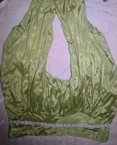 Olive Green Silk Salwar Pants