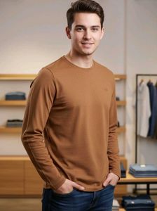 Men's Brown Long Sleeve T-Shirt