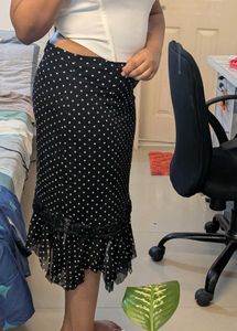 Black Polka Dot Skirt