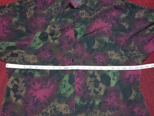 Abstract floral button up designer shirt