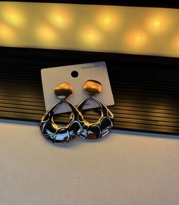 Two-Tone Gold & Silver Chunky Teardrop Statement