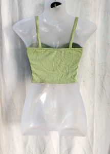 5329. Cute Ribbed Heart Crop Top