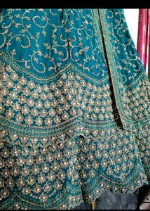 Stunning Teal Embroidered Lehenga Choli