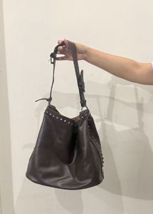 Brown Hobo/Tote/shoulder Bag with Studs