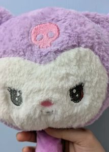 Cute Purple Kuromi Head Plush Toy