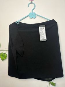 Chic Black Wrap Skirt