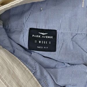 Park Avenue Work Neo Fit Beige Formal Trousers