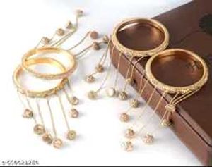 Designer Bangles with Hanging Beads