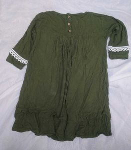 Olive Green Casual Dress