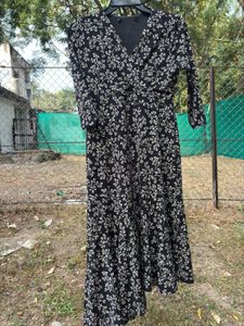 Elegant Floral Wrap Dress