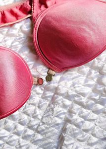 Satin Pink Push-up Bra