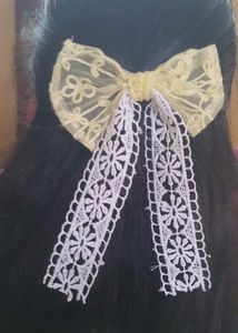 lace hair bow clip