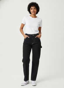 Unisex Black Denim Carpenter Pants