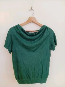 Green Short Sleeve Top