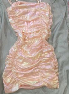 Ruched bodycon mini dress (pink)