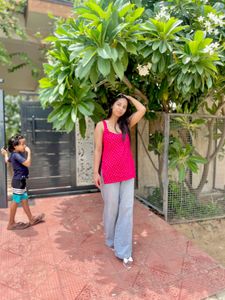 Pink backless dori work Kurta