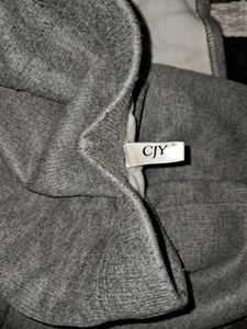 Grey Split Hem Flare Pants