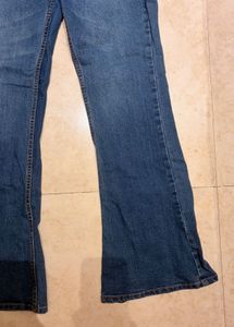 Flared Blue Denim Jeans