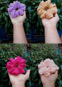 Georgette Scrunchie Set - Pack of 4
