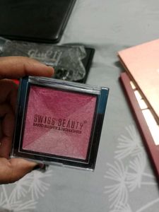 Glam 21 Eyeshadow Palette and swiss beauty blusher
