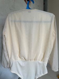 Elegant Sheer Sleeve Bodysuit