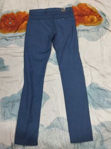 Men's Blue Printed Trousers