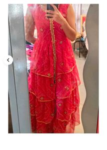 Vibrant Pink Tiered Kurta Set