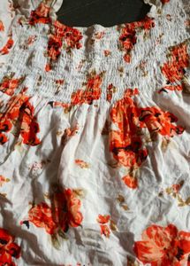 Boho Floral Smocked Top