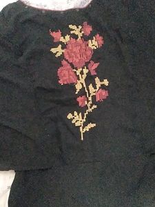 Black Gown With Red Combination