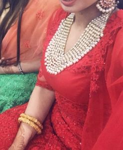 Heavy Lehenga Ditched Blue And Duppata