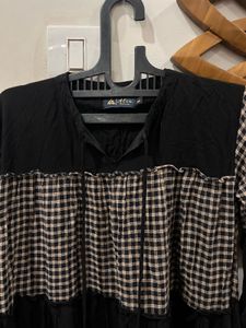 Checkered Tiered Dress