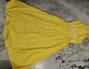 Elegant Yellow embroidered dress