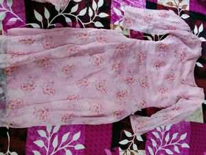 Chic Pink Floral Kurta Set