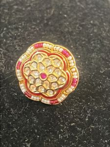 Exquisite Floral Kundan Ring
