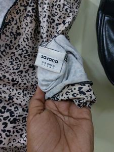 Animal Print Strappy Cami Top