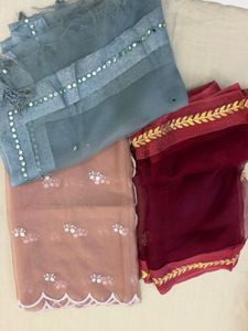 Set of 3 Net Dupattas