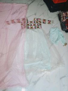 Elegant White Kurta Set with Pink Dupatta