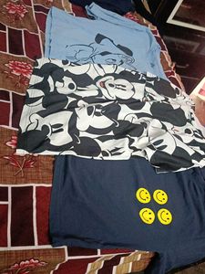 Fun Mickey Mouse & Smiley T-Shirts Bundle