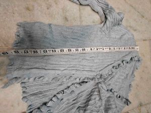 Cute Baby Blue Ruffle Cardigan