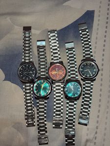 Set of 5 Men's Stainless Steel Watches