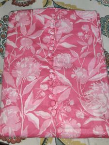 Pink Floral dress material