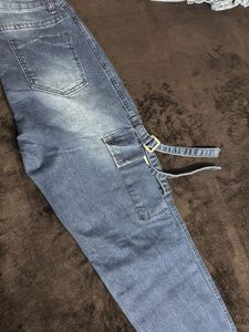 Blue Denim Cargo new jeans compelety ne