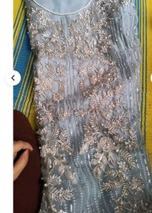 Stunning Grey Embroidered Kurta Set