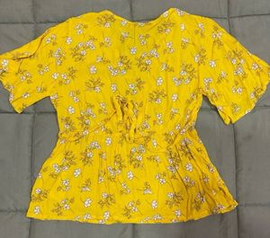 ONLY Casual Regular Sleeves PrintedWomen YellowTop