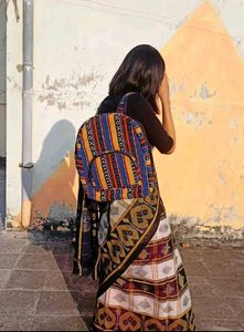 🎒Ethnic Print Backpack in Blue
